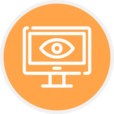 Satır Çemberi Basit Simgesi, Vektör Resmini Göster