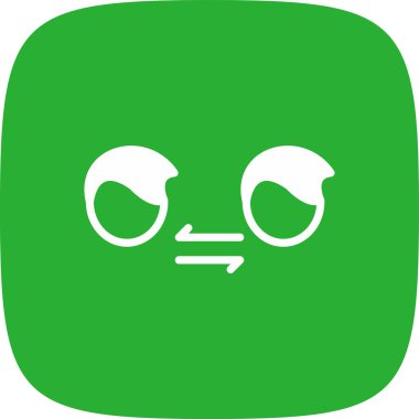 Yüz yüze İletişim Basit Simge, Vektör İllüstrasyonu