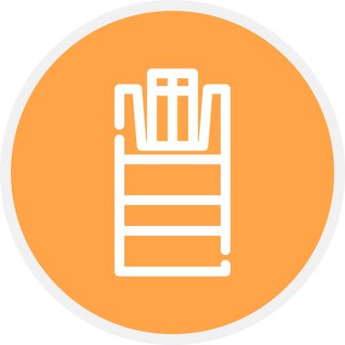 Sigara Hattı Çemberi Basit Simge, Vektör İllüstrasyonu