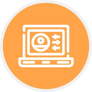 Çalışanların Satır Çemberi Basit Simge, Vektör Resimleri