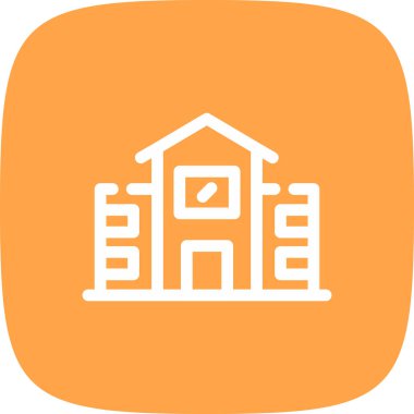 okul basit simgesi, vektör çizim