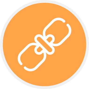 Bağlantı Satırı Çemberi Basit Simge, Vektör İllüstrasyonu