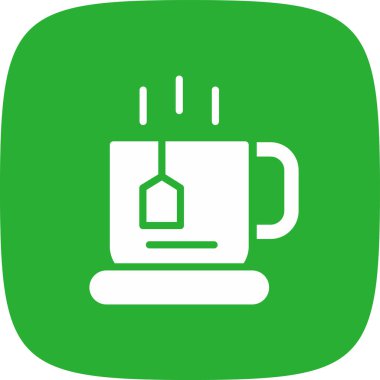 çay basit simgesi, vektör çizim