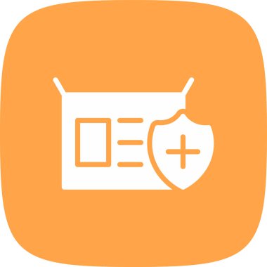 Sigorta Paketi basit simgesi, vektör illüstrasyonu