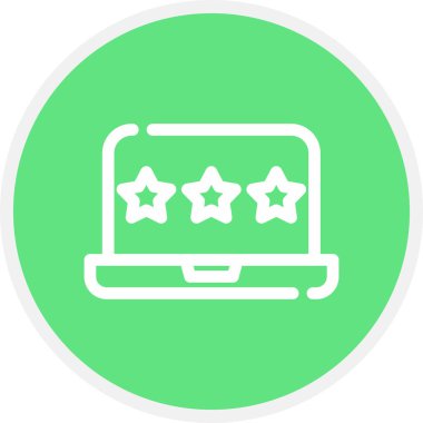 Değerlendirme Satırı Çemberi Basit Simge, Vektör İllüstrasyonu