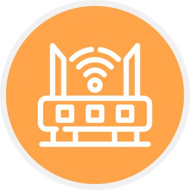 Yönlendirici Satırı Çemberi Basit Simge, Vektör İllüstrasyonu