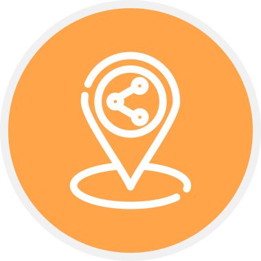 Satır Çemberi Basit Simgesi, Vektör Resmini Paylaş