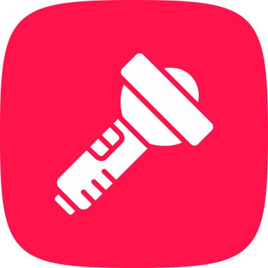 Flashlight Basit Simge, Vektör İllüstrasyonu
