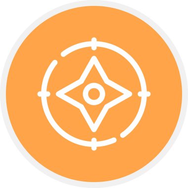 Pusula Satırı Çemberi Basit Simge, Vektör Resimleri