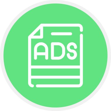 Reklamları Yazdır Satır Çemberi Basit Simge, Vektör Resimleri