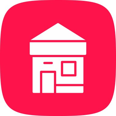 Kütüphane basit simgesi, vektör illüstrasyonu