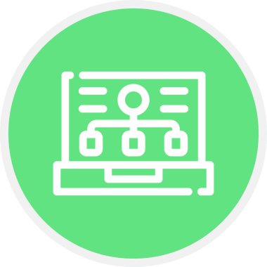 Ön Uç Geliştirme Satırı Çemberi Basit Simge, Vektör Resimleri