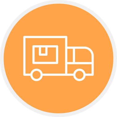 Kamyon yükü Satır Çemberi Basit Simge, Vektör Resimleri