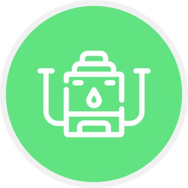 Su Kazanı Hattı Çemberi Basit Simge, Vektör Resimleri