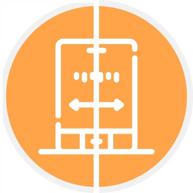 Ar Ölçüm Satırı Çemberi Basit Simge, Vektör Resimleri