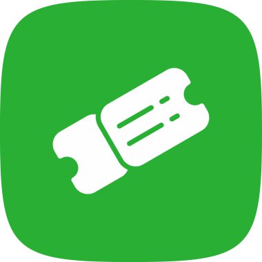 Bilet basit simgesi, vektör çizim