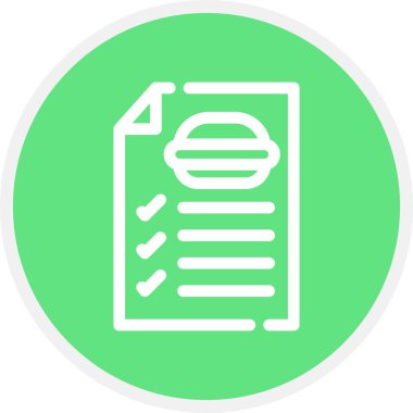 Sıralama Satırı Çemberi Basit Simge, Vektör İllüstrasyonu