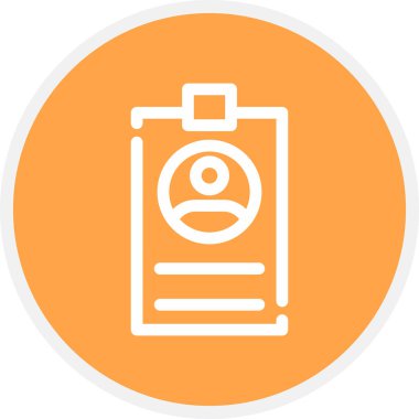 Kart Çizgisi Çemberi Basit Simge, Vektör İllüstrasyonu