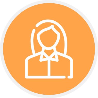 Öğretmen Satırı Çemberi Basit Simge, Vektör İllüstrasyonu