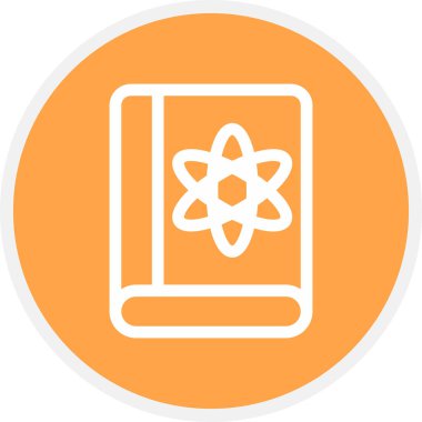 Kitap Satırı Çemberi Basit Simge, Vektör İllüstrasyonu