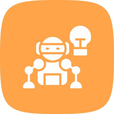 Robotik Basit Simge, Vektör İllüstrasyonu