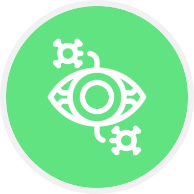 Göz Hastalığı Çizgisi Çemberi Basit Simge, Vektör Resimleri