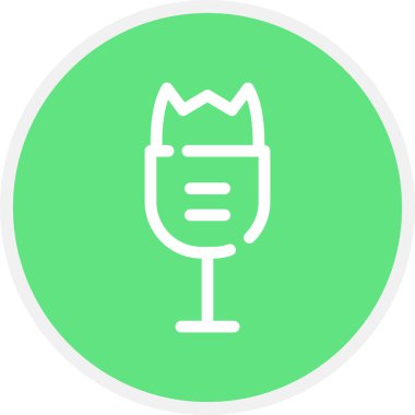 Yumurta Çizgisi Çemberi Basit Simge, Vektör İllüstrasyonu