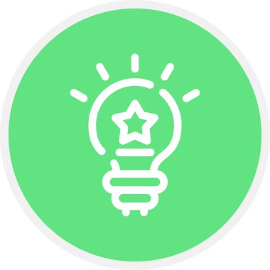 Fikir Satırı Çemberi Basit Simge, Vektör İllüstrasyonu