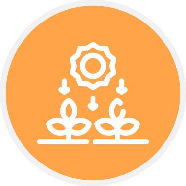 Fotosentez Satır Çemberi Basit Simge, Vektör Resimleri