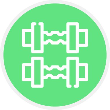 Ağırlık Çizgisi Çemberi Basit Simge, Vektör Resimleri