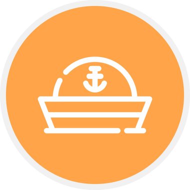 Sailor Hat Çemberi Basit Simge, Vektör Resimleri