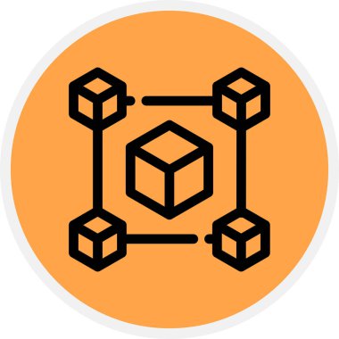 Engelleme Çizgisi Çemberi Basit Simge, Vektör İllüstrasyonu