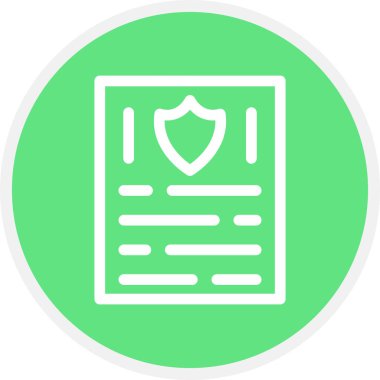 Sertifika Satırı Çemberi Basit Simge, Vektör Resimleri