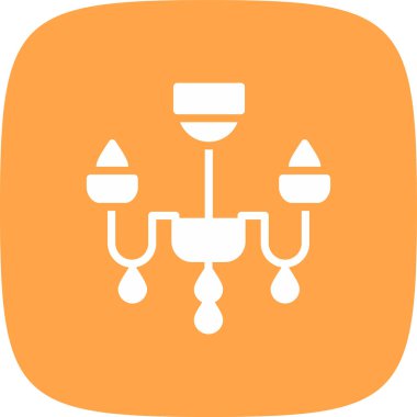 Avize Basit Simge, Vektör İllüstrasyonu