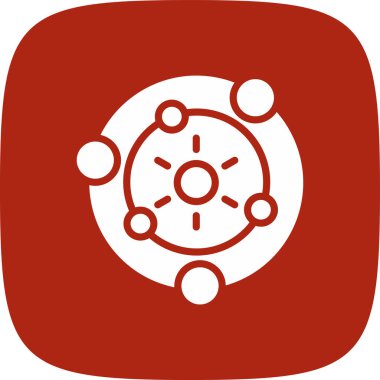 Yörünge Basit Simgesi, Vektör İllüstrasyonu