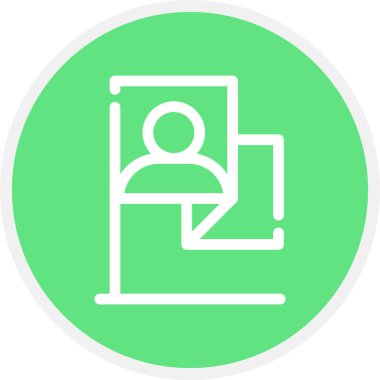 Bayrak Çizgisi Çemberi Basit Simge, Vektör İllüstrasyonu