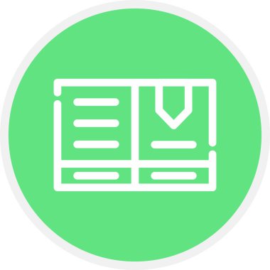 Satır Çemberi Basit Simgesi, Vektör Resmini Oku