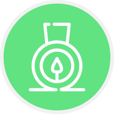 Aromaterapi Hattı Çemberi Basit Simge, Vektör Resimleri