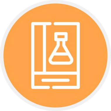 Günlük Satırı Çemberi Basit Simge, Vektör İllüstrasyonu