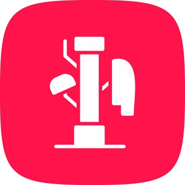 Palto Durağı Basit Simge, Vektör İllüstrasyonu