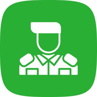 polis basit simgesi, vektör illüstrasyonu