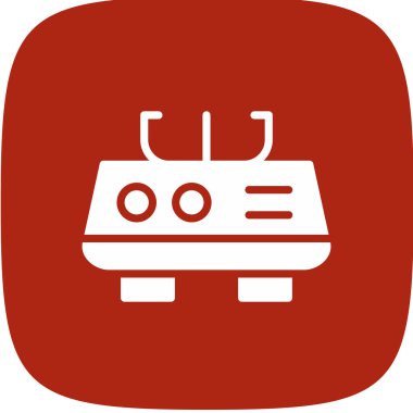 Projektör basit simgesi, vektör illüstrasyonu