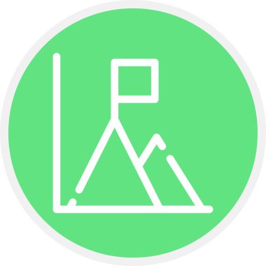 Üçgen Çizgi Çemberi Basit Simge, Vektör Resimleri