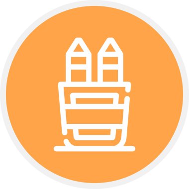 Atıştırılabilir İçerik Satırı Çemberi Basit Simge, Vektör Resimleri