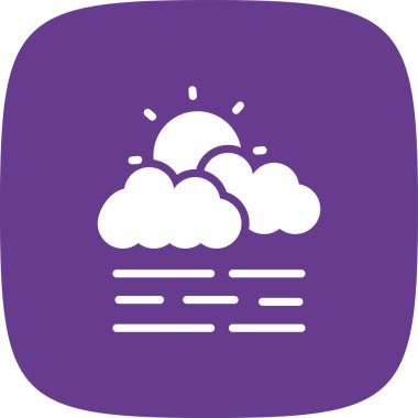 Haze Basit Simgesi, Vektör İllüstrasyonu