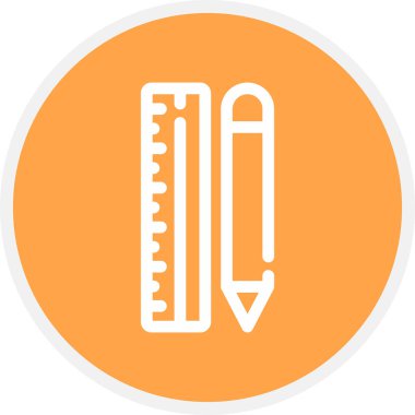 Yaratıcı Araçlar Satırı Çemberi Basit Simge, Vektör Resimleri