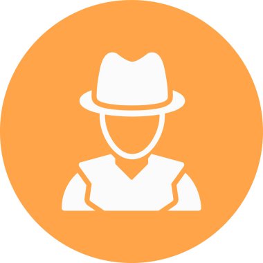 Kadın. Web simgesi basit illüstrasyon