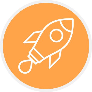 Başlangıç Satırı Çemberi Basit Simge, Vektör İllüstrasyonu