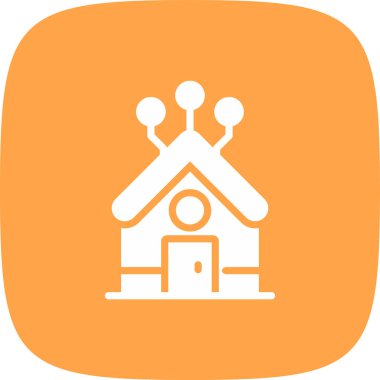 Ev Ağı basit simgesi, vektör illüstrasyonu