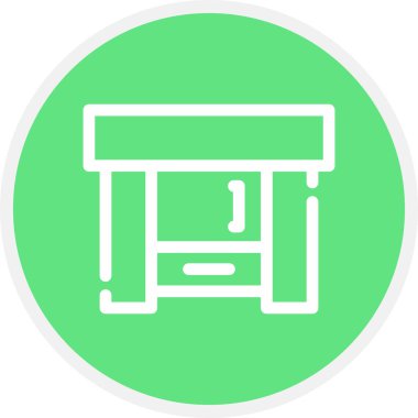 Tablo Satırı Çemberi Basit Simge, Vektör Resimleri